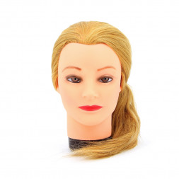 Голова-манекен учебная DEWAL Блондинка 45-50 см для парикмахеров M-4151L-408