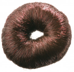 Валик для прически DEWAL, искусственный волос, коричневый d8 см